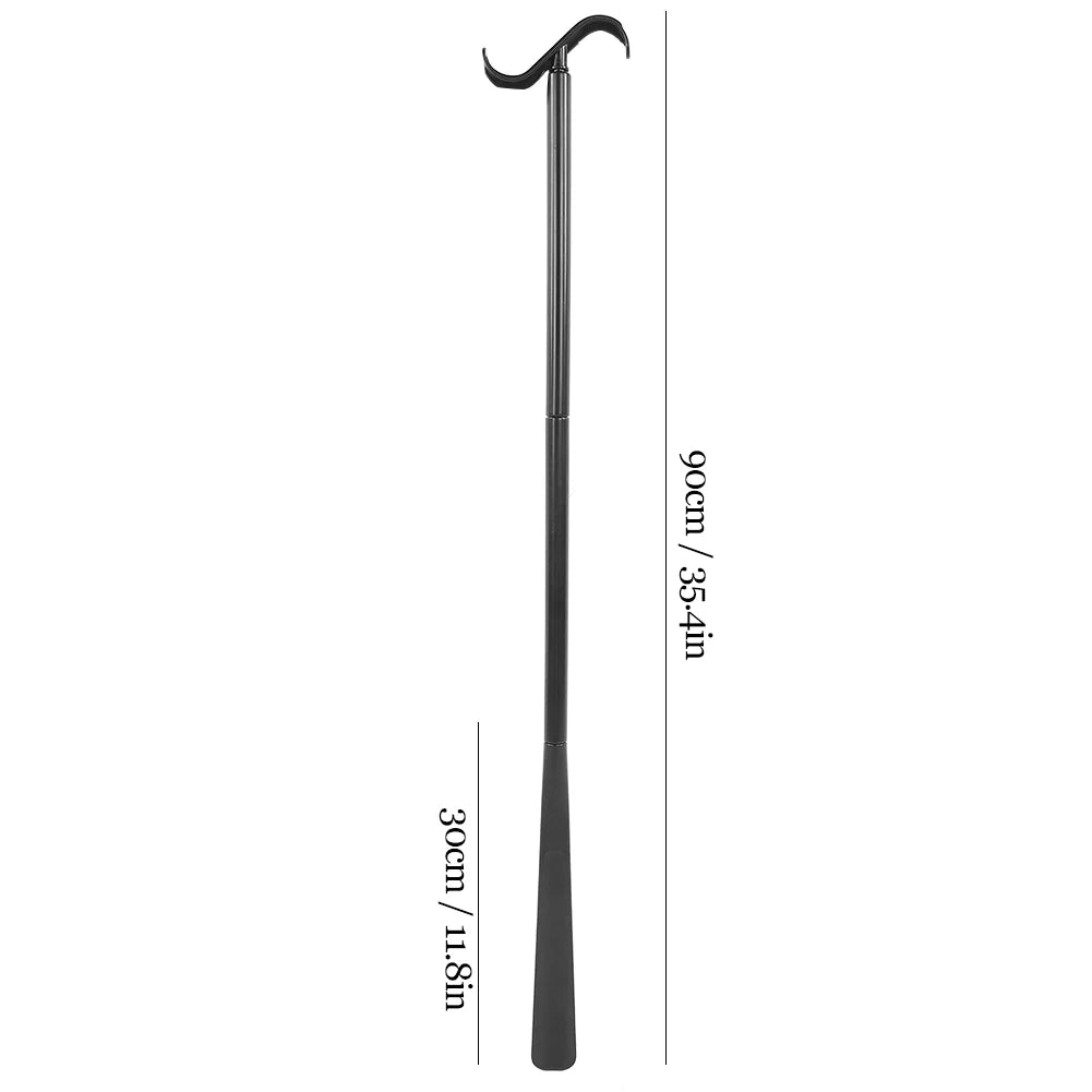 Long-Reach Dressing Stick & Shoe Horn — 90cm, 4-Section, No-Bend Dressing Aid