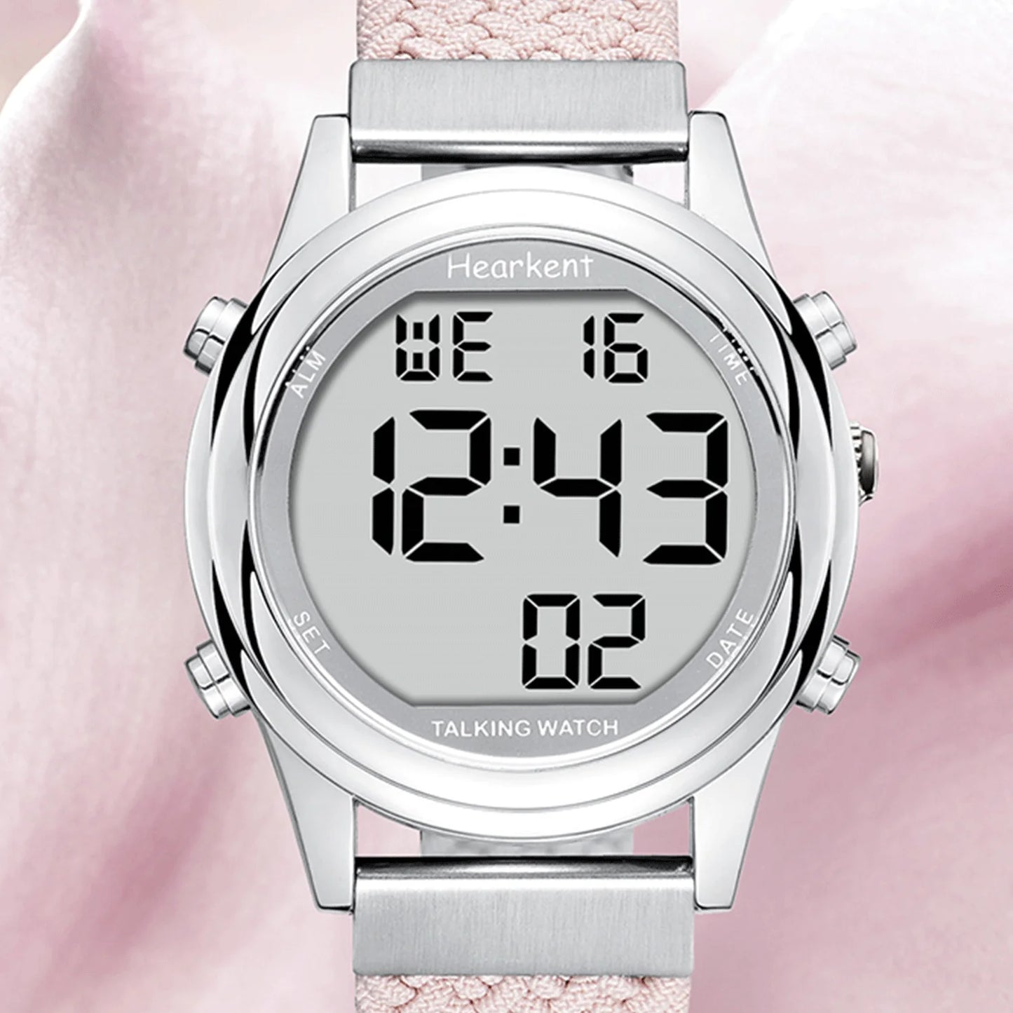 Talking Digital Watch — Multi-Language Voice Time Announcement with Easy-Read Display
