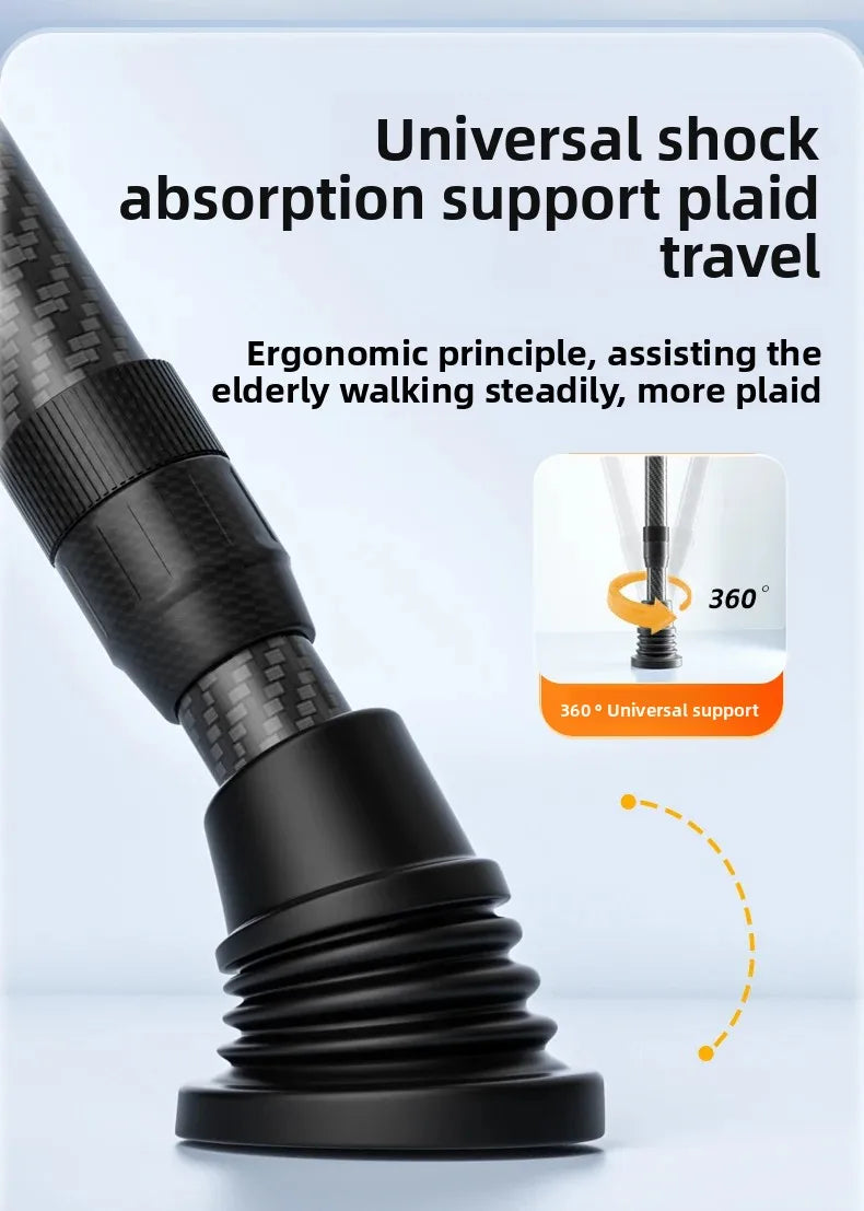 Carbon Fibre Folding Forearm Crutches — Lightweight, Adjustable, Shock-Absorbing