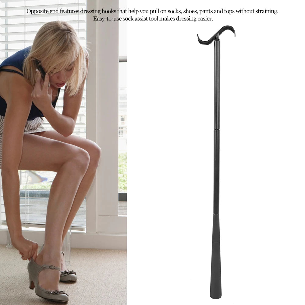 Long-Reach Dressing Stick & Shoe Horn — 90cm, 4-Section, No-Bend Dressing Aid