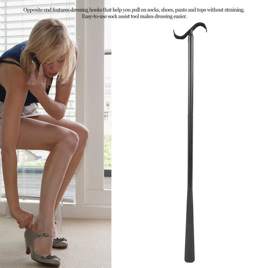 Long-Reach Dressing Stick & Shoe Horn — 90cm, 4-Section, No-Bend Dressing Aid