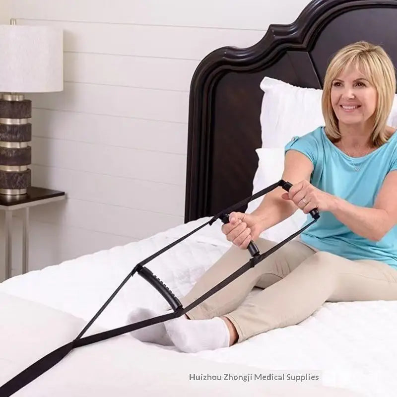 Adjustable Bed Assist Strap with Handrails — Sit Up Support