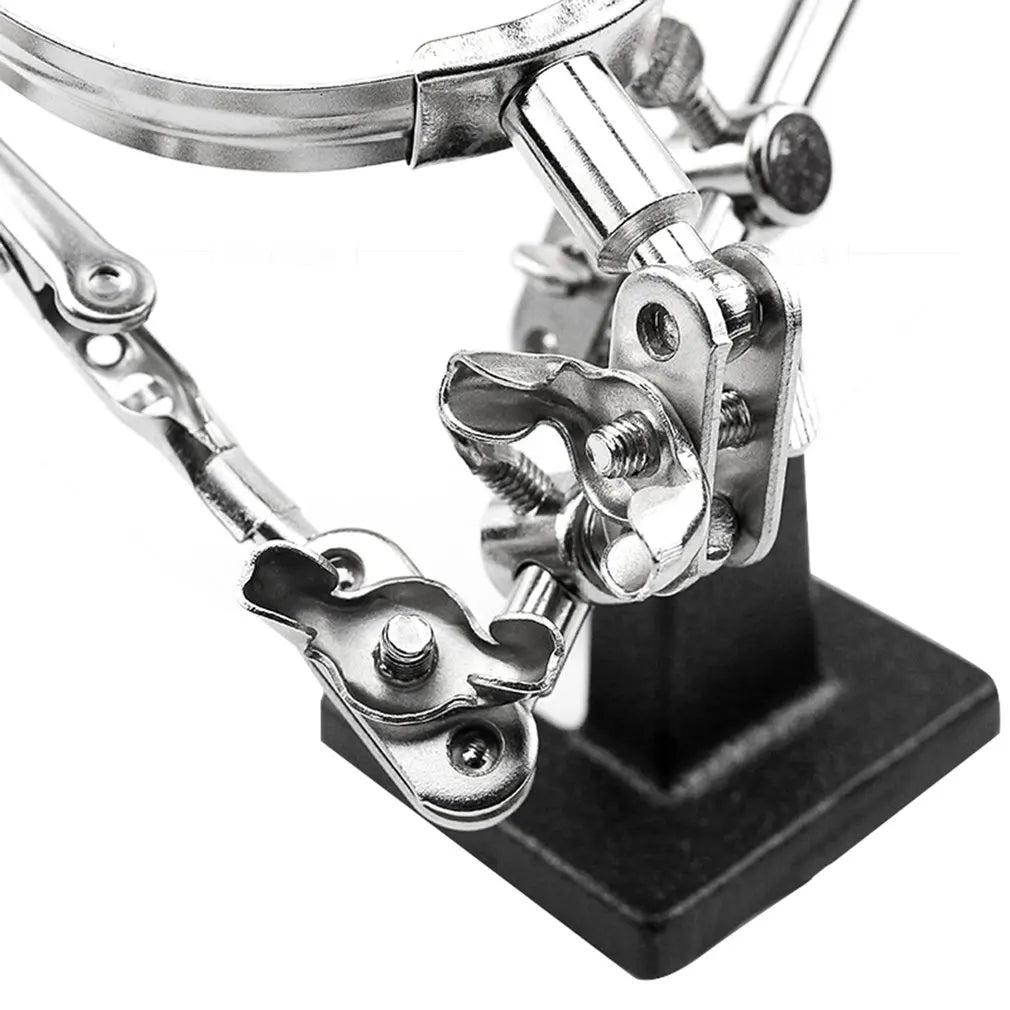 Helping Hands Magnifier Stand with 5X Magnifying Glass & Dual Alligator Clips