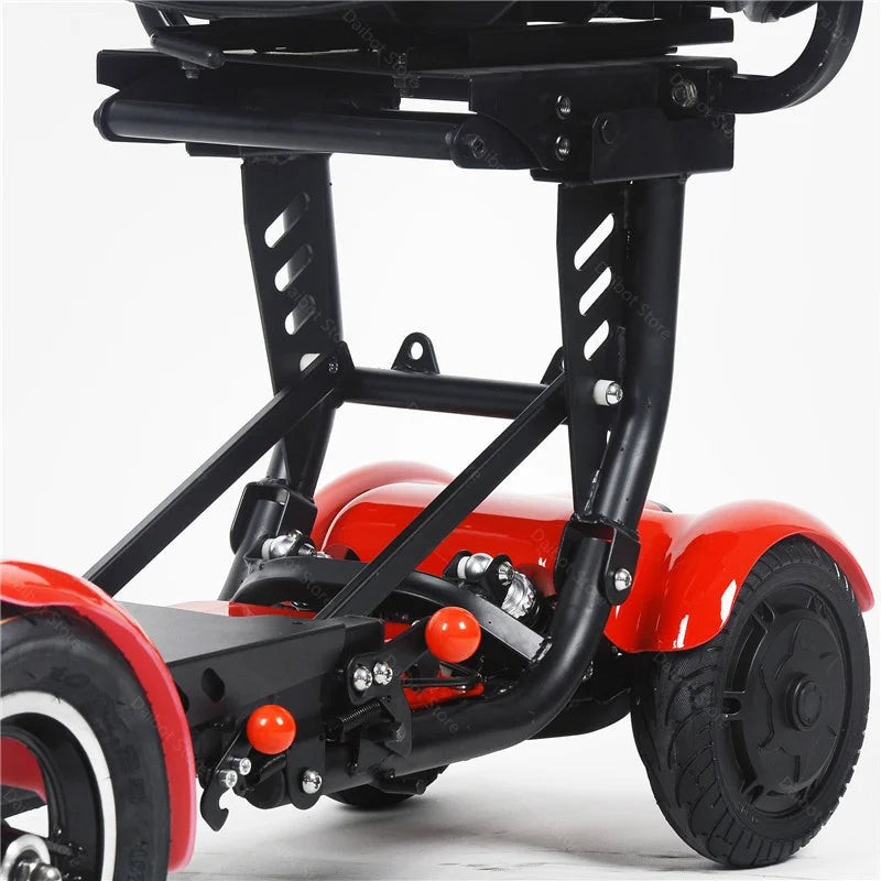 Foldable 4-Wheel Mobility Scooter with Basket — 500W Dual Motor