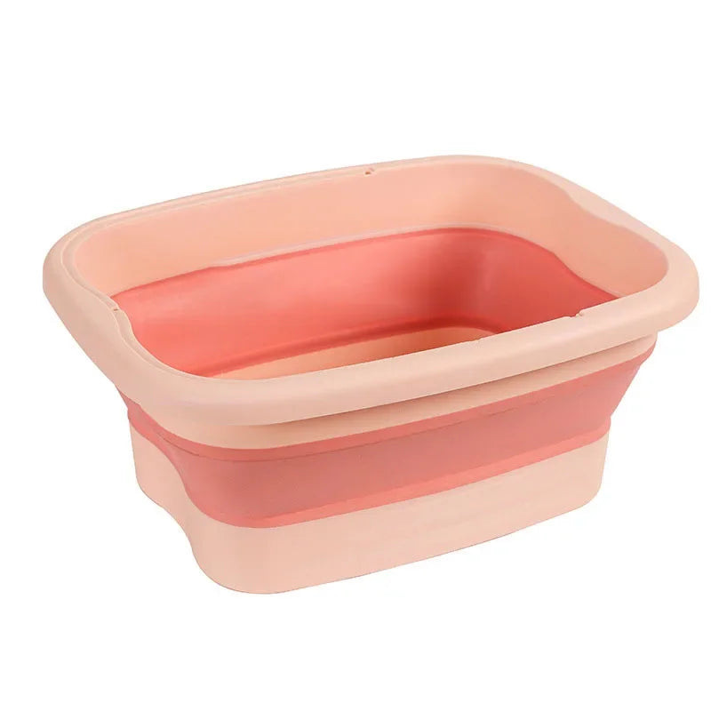 Foldable Foot Bath Bucket — Spa Soak & Massage Basin