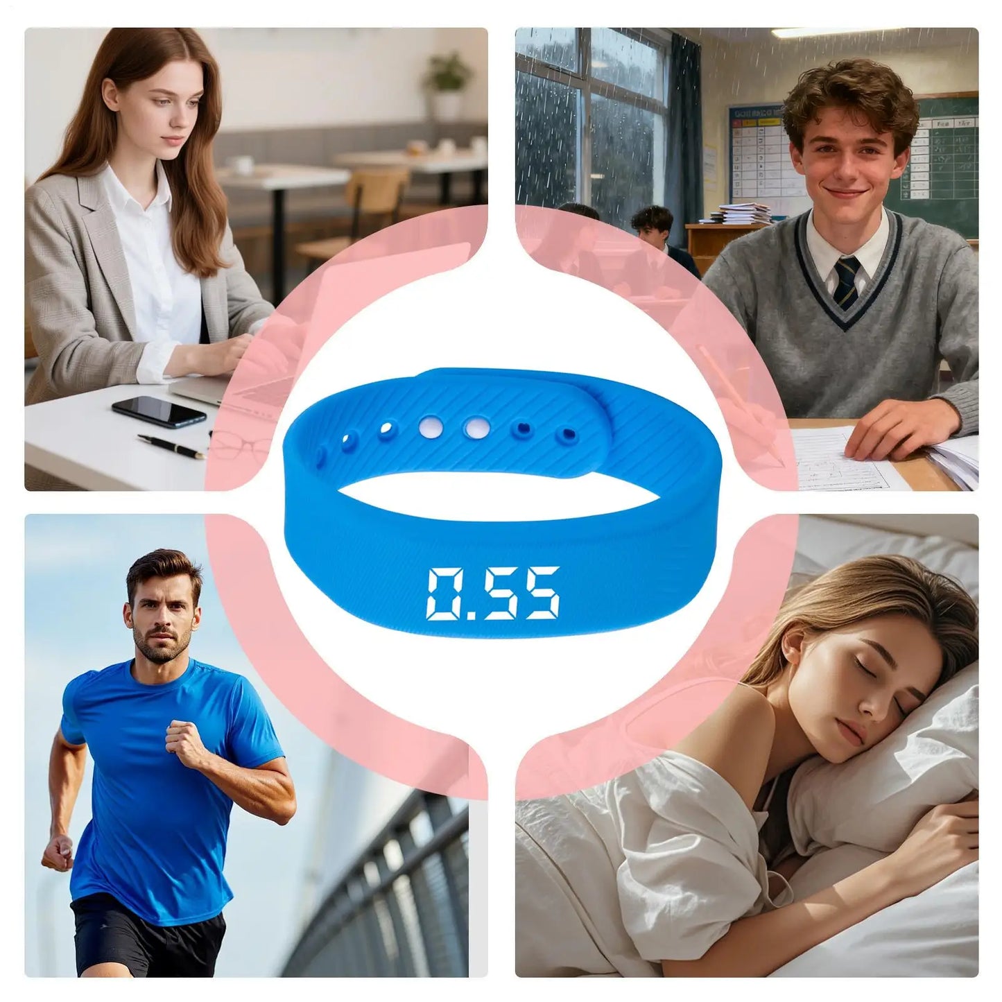 Vibrating Wrist Alarm Clock — Silent Wake-Up for Heavy Sleepers & Deaf Users