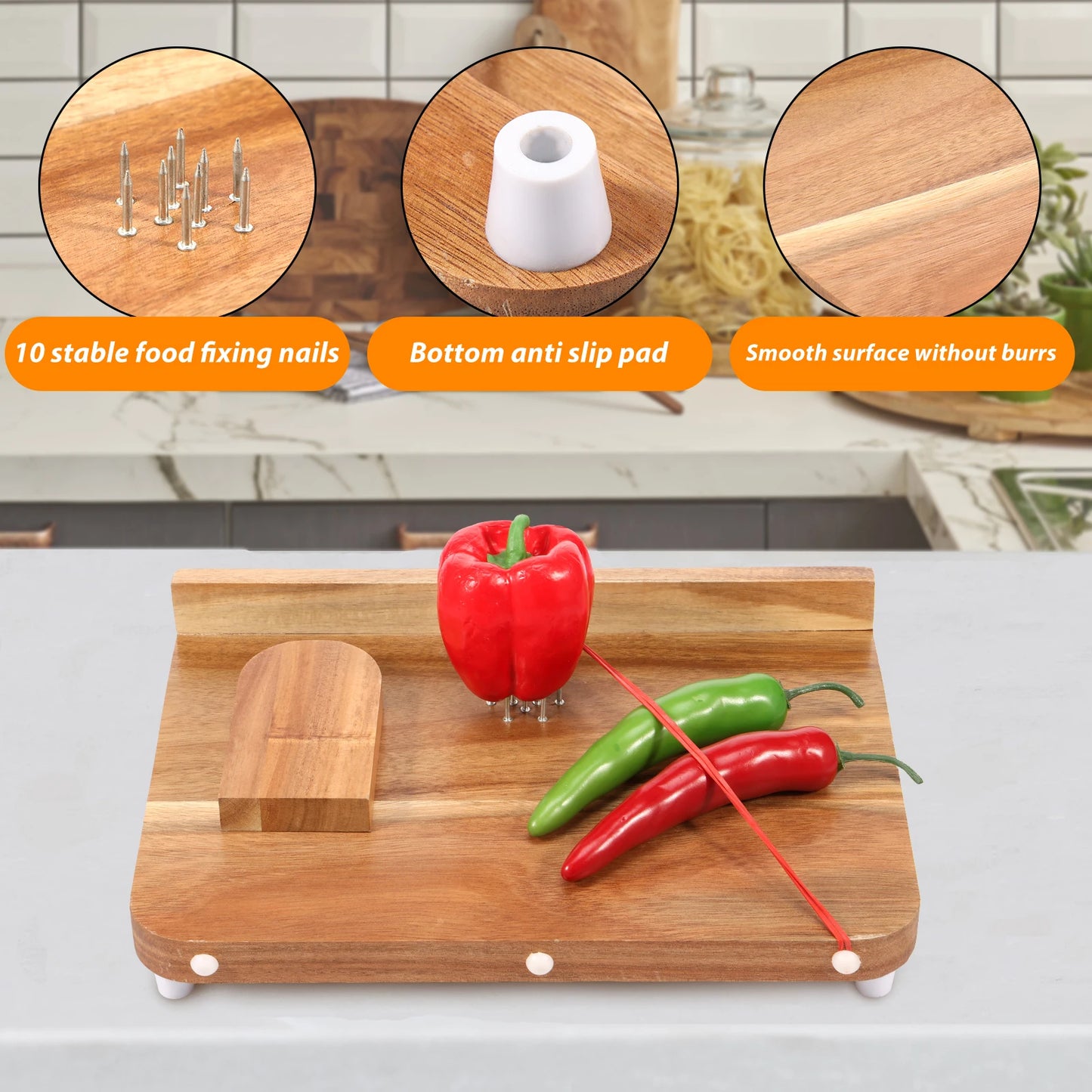 One-Handed Adaptive Cutting Board — Kitchen Aid for Stroke & Disability