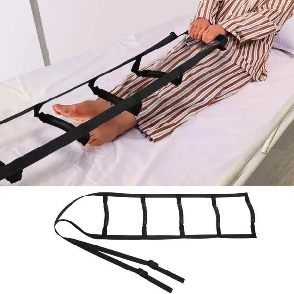 Adjustable Bed Assist Strap with Handrails — Sit Up Support
