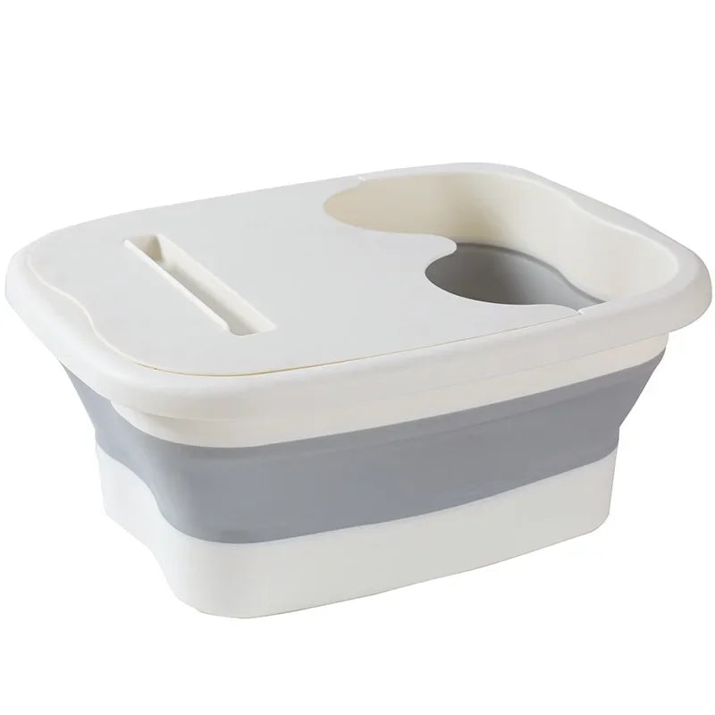 Foldable Foot Bath Bucket — Spa Soak & Massage Basin