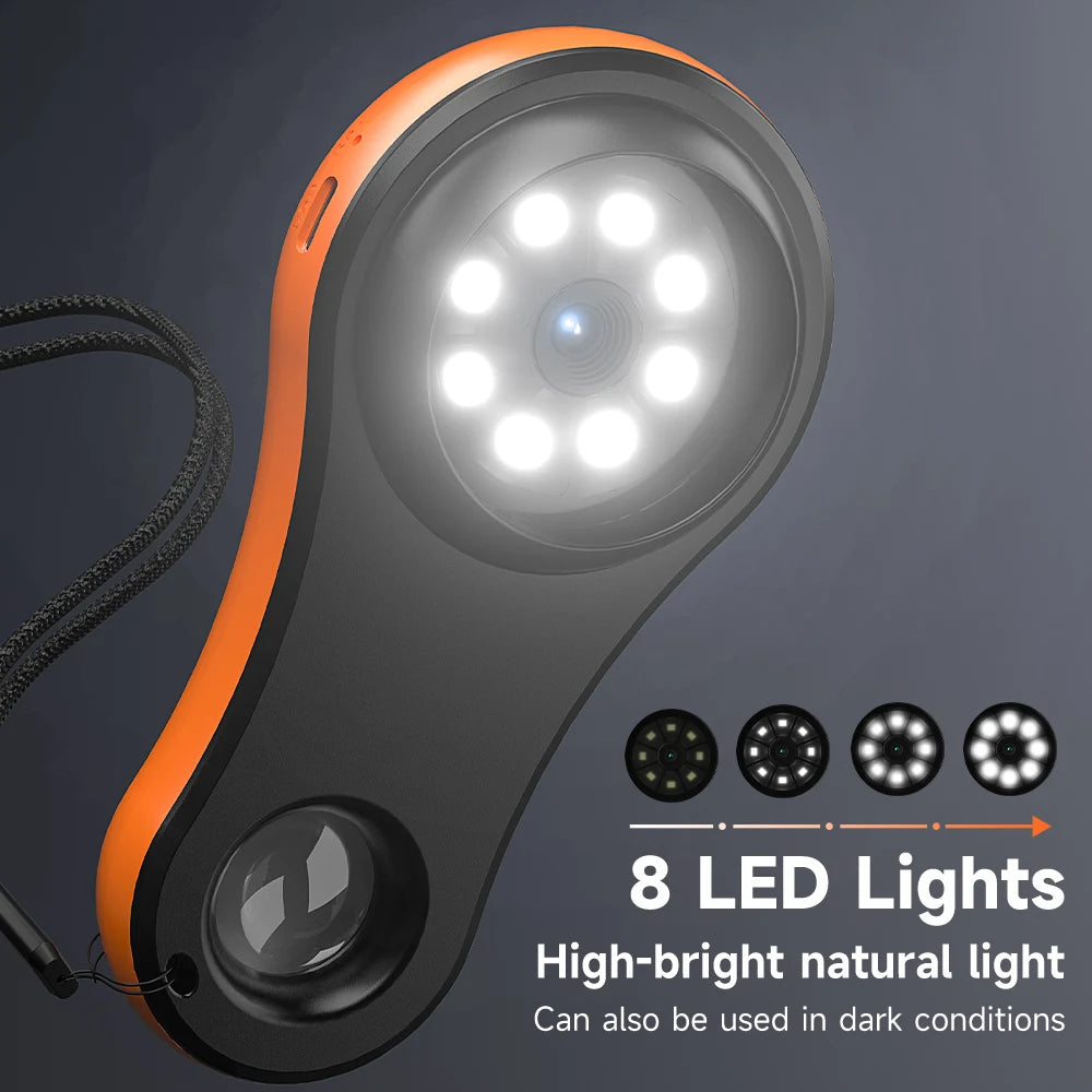 Digital Video Magnifier — 2" Screen, 8 LED Lights for Reading