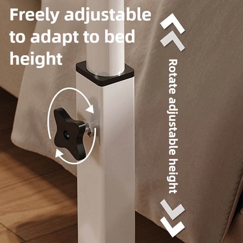 Adjustable Overbed Table — Foldable Laptop & Breakfast Tray