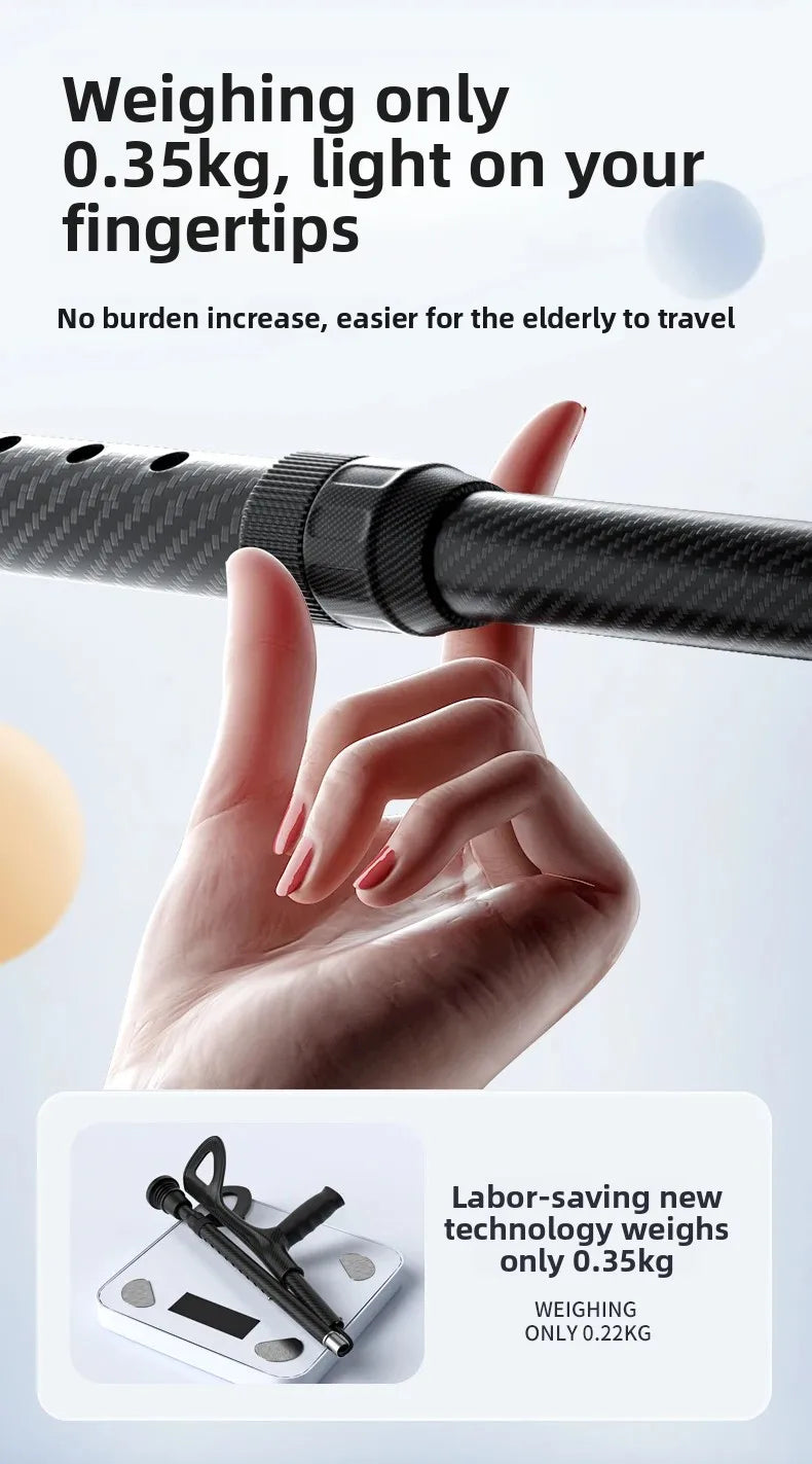 Carbon Fibre Folding Forearm Crutches — Lightweight, Adjustable, Shock-Absorbing