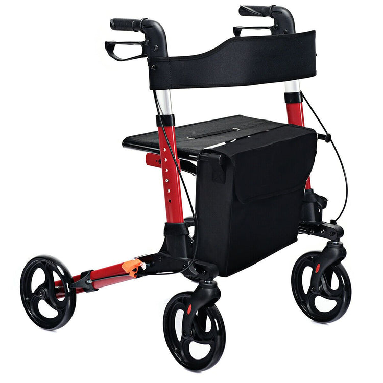 Lightweight Aluminium Folding Walking Mobility Aid with 4 Wheels