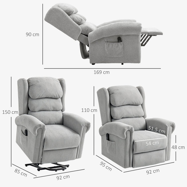 Power Lift Recliner Chair with Remote Control for Elderly