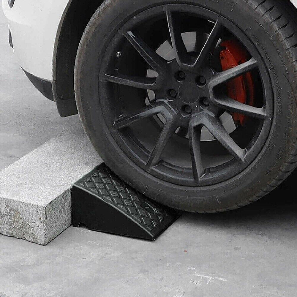 Universal Heavy-Duty Rubber Vehicle Slope Ramp for Cars and Bikes