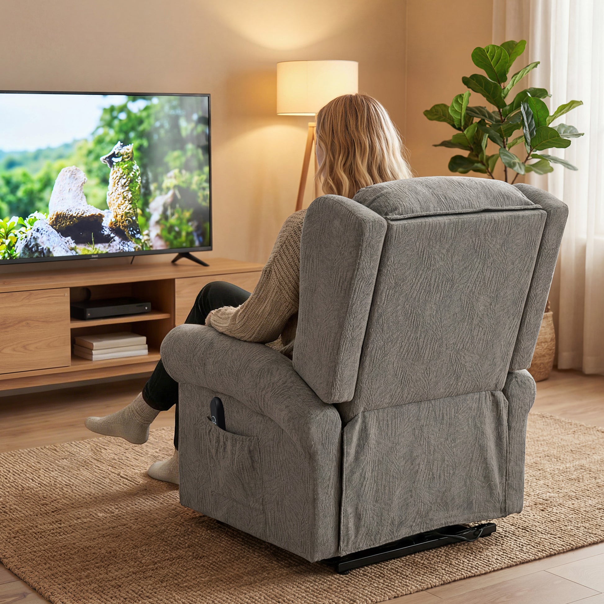Power Lift Recliner Chair with Remote Control for Elderly