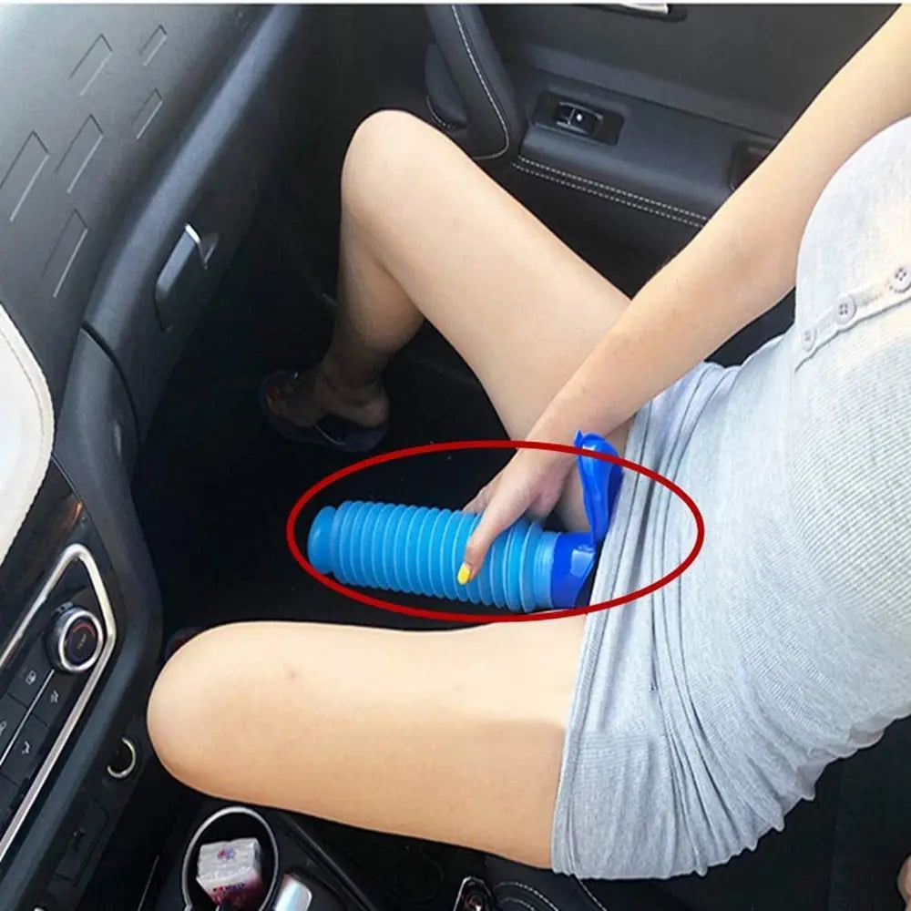 1Set Urinal Car Urinal Bucket Outdoor Standing Urine Emergency Travel Portable Reusable Shrinkable Camping Toilet Urine Leak