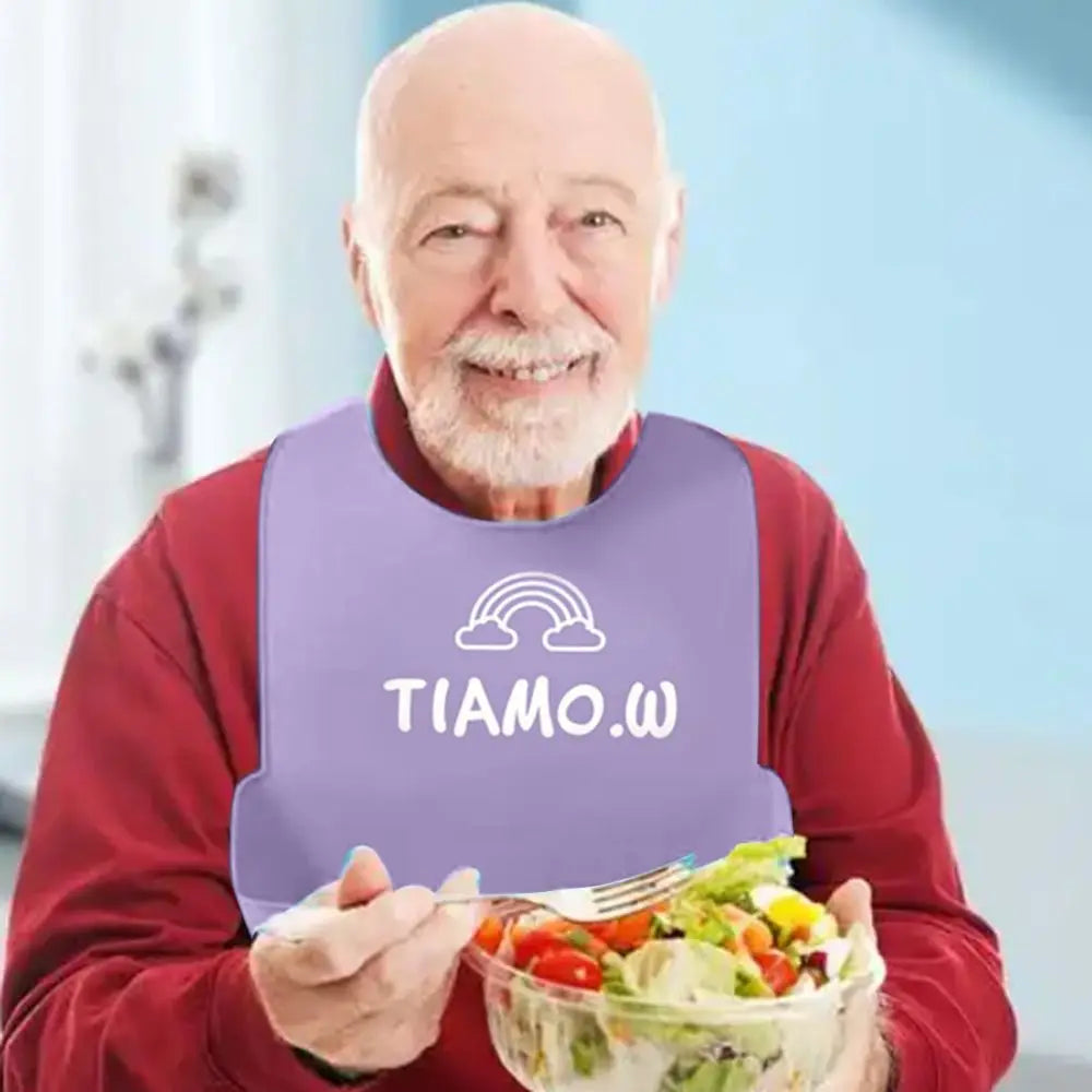 New Anti-Oil Adult Silicone Bib Waterproof Washable Adults Patients Feeding Clothing Protector Eating Protector for Elderly