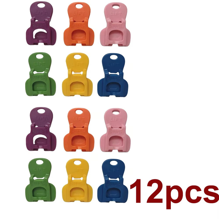 6/12/18Pcs Color Beverage Can Opener with Protective Cover Plastic Tab Can Openers Reusable Easy Can Opener Kitchen Tool