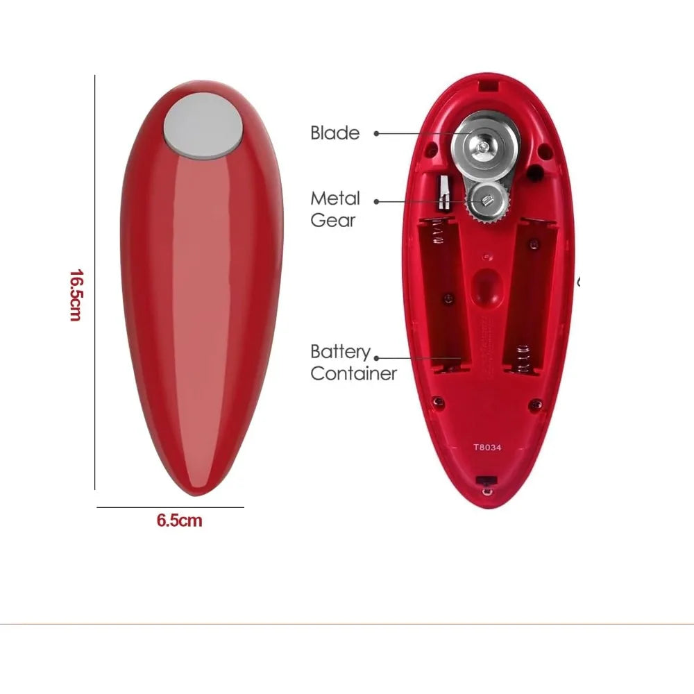 One-Touch Electric Can Opener — Hands-Free, Automatic