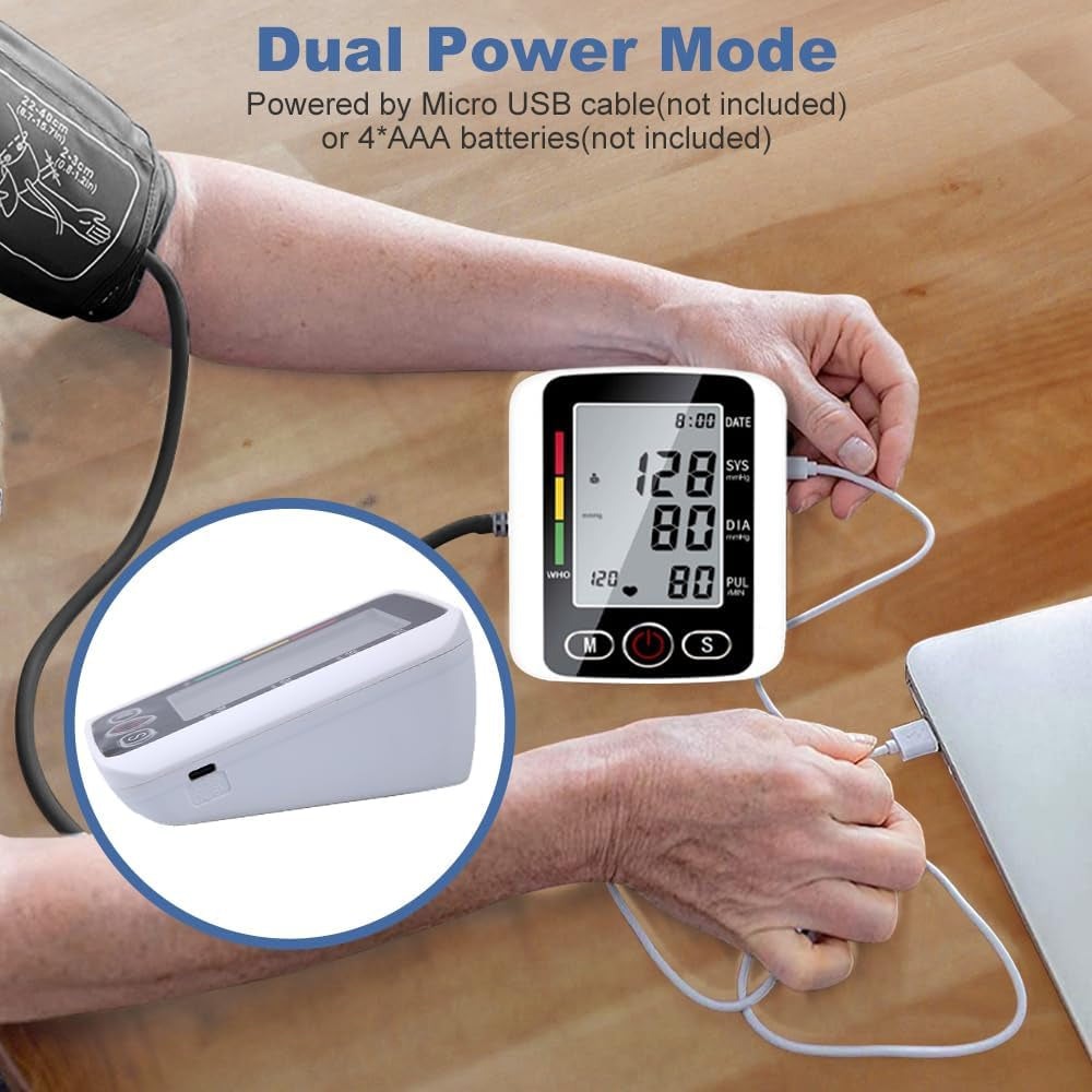 Blood Pressure Machine, Blood Pressure Monitors with Dual User Mode 2 X 99 Memories, Upper Arm Blood Pressure Monitors, Blood Pressure Machine for Home Use (Cuff 22-32Cm)