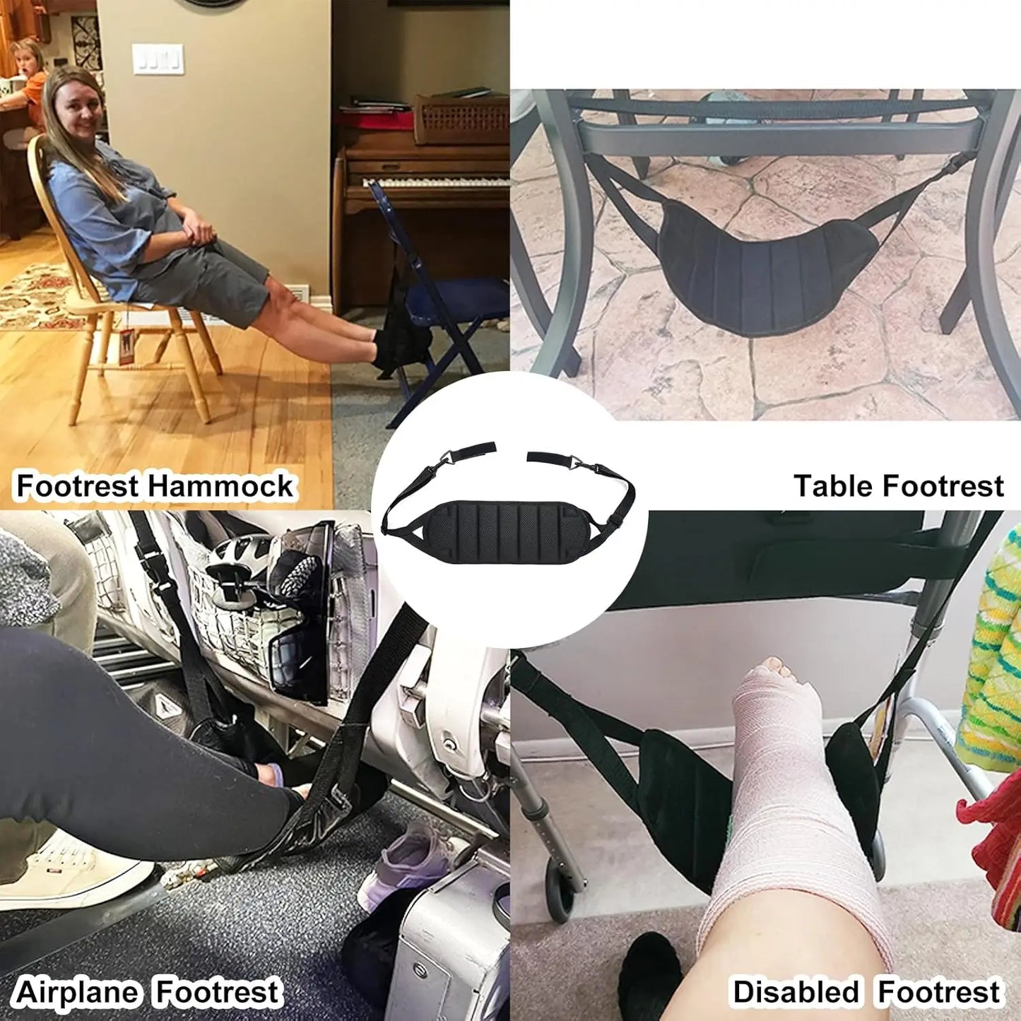 2 Pcs Wheelchair Leg Rest Footrest Hammock Adjustable Footrest Hanging Foot Sling Wheelchair Accessories for Foot Rest Replaceme