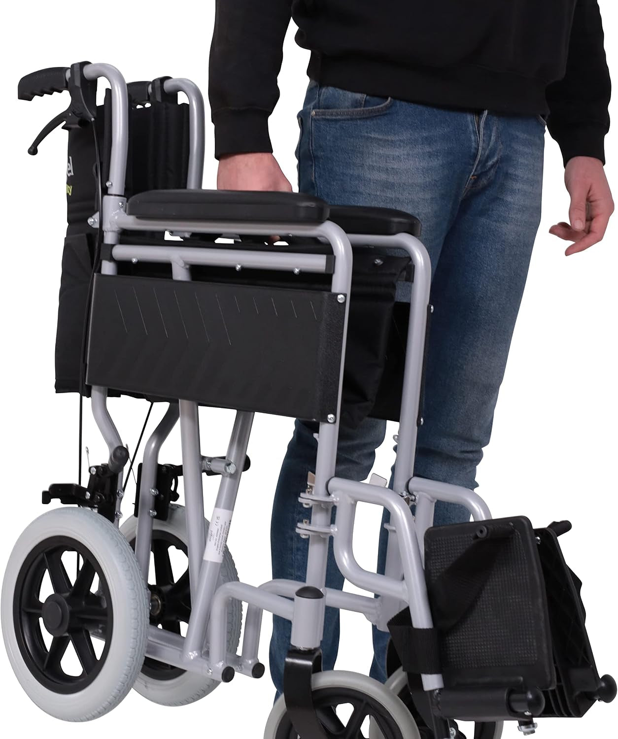 AMW004  Lightweight Aluminum Folding Transit Travel Wheelchair Net Carry Weight Only 11Kg