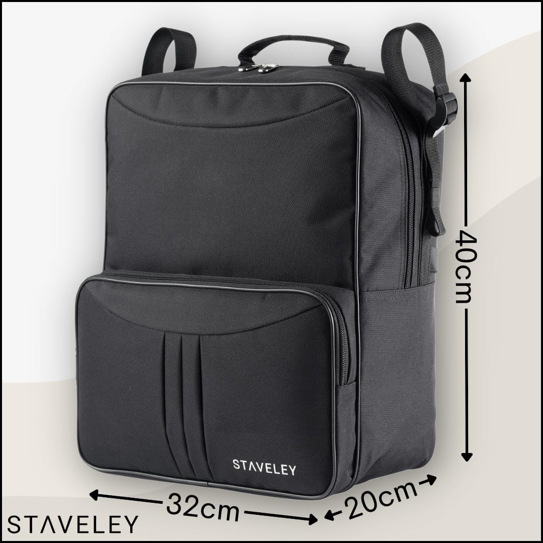 Wheelchair Bag | Wheelchair Backpack and Wheelchair Bags for Back of Chair | Electric Wheelchair Storage Bag Accessories for Daily Travel and Shopping (Black)