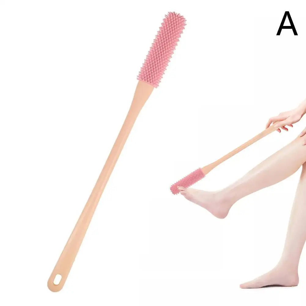 Silicone Toe Cleaning Brush Foot Scrubber for Seniors Elderly with Long Handle Shower Gap Brush between Toes Elderly Care