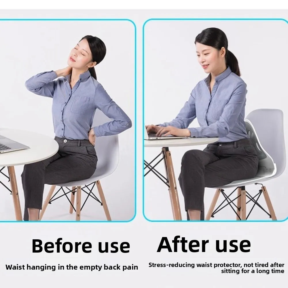 Foldable Back Support Cushion - Soft, Breathable, and Lightweight Posture Correction for Enhanced Comfort