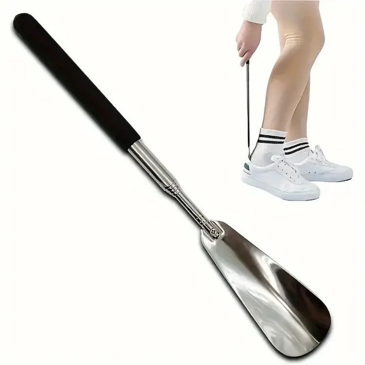 1PC Retractable Stainless Steel Elderly Shoe Puller, Shoe Assistant, Suitable for Both Men and Women