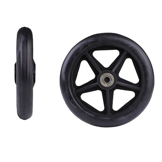 Anti Slip 6 Inch Luggage Travelling Trolley Caster Solid Tire Wheel Wheelchair Caster Shoppin Cart Wheels