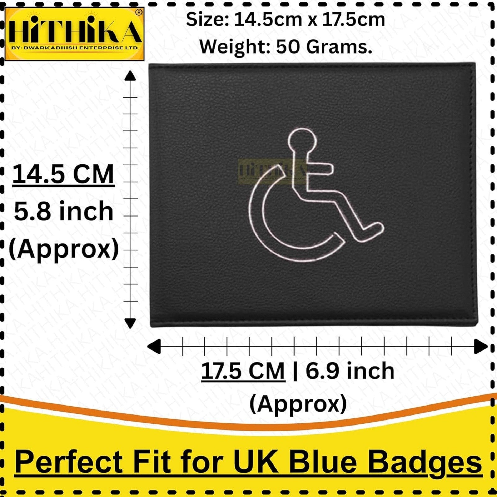 Soft Leather Disabled Blue Badge Holder with Timer Wallet – Secured Disability