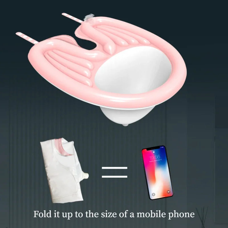 Inflatable Hair Washing Basin Portable PVC Foldable Shampoo Basin for Pregnant Women Elderly Patient Quickly Inflated Deflated