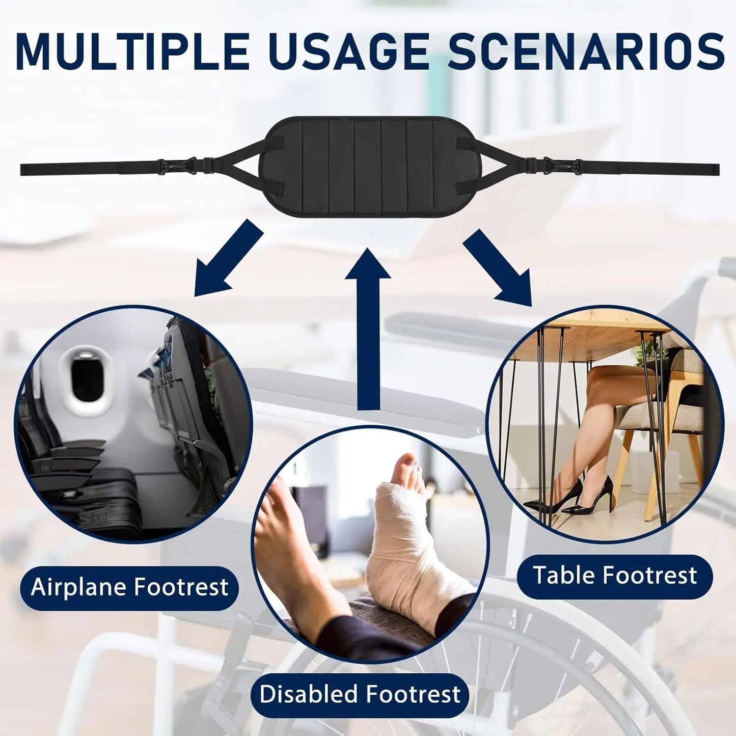 2 Pcs Wheelchair Leg Rest Footrest Hammock Adjustable Footrest Hanging Foot Sling Wheelchair Accessories for Foot Rest Replaceme