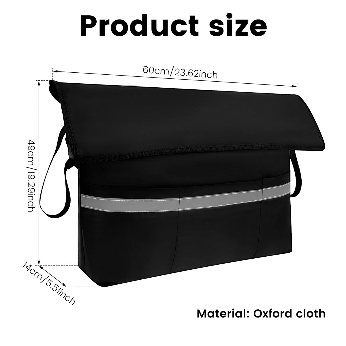 Wheelchair Bag Waterproof Wheelchair Pouch with Secure Reflective Strip Large Capacity Multifunctional Disabled Aid Carry Bag