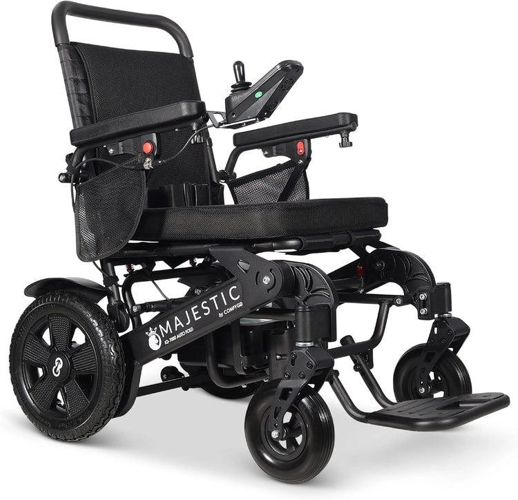 Electric Wheelchair for Adults with One Button Auto Fold, 27 Miles Battery Range, Only 25 Kg Wheel Chair, 160 Kg Weight Capacity, Car Boot Friendly, 45 Cm Seat, All Terrain, IQ-7000 by Majestic