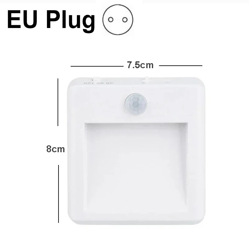 EU US UK AU Plug LED Motion Sensor Night Lights Living Room Auto Dusk Dawn Wireless Warm White Cabinet Lamp Decor Lighting