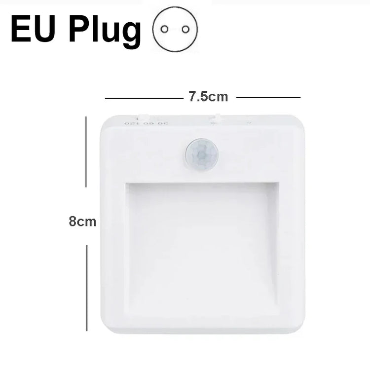 EU US UK AU Plug LED Motion Sensor Night Lights Living Room Auto Dusk Dawn Wireless Warm White Cabinet Lamp Decor Lighting