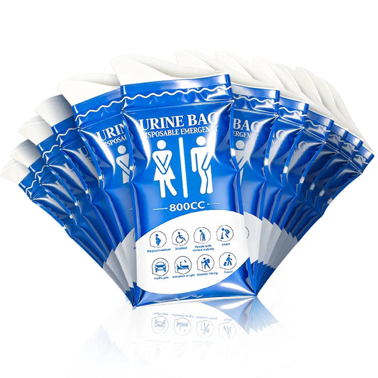 Portable Disposable Urinal Bag 12 PCS, 800ML Emergency Pee Bags for Travel, Unisex Urine Bag for Camping, Traffic Jams, Pregnant & Elderly Patients Dealsforyoudays