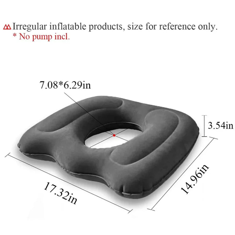 Inflatable Donut Seat Cushion — Adjustable Firmness