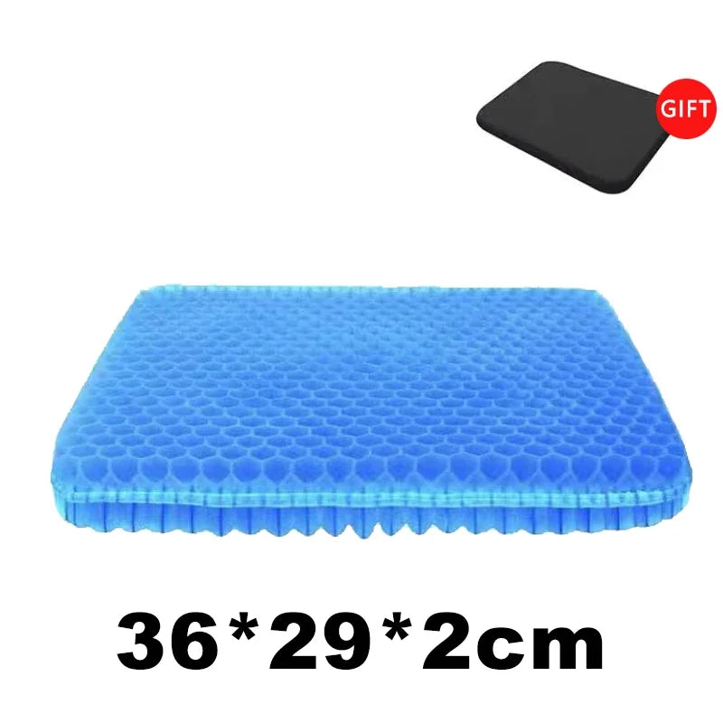 Universal Cooling Gel Car Seat Cushion - Breathable Honeycomb Pad with Ergonomic Support for Car, Office & Home Chairs
