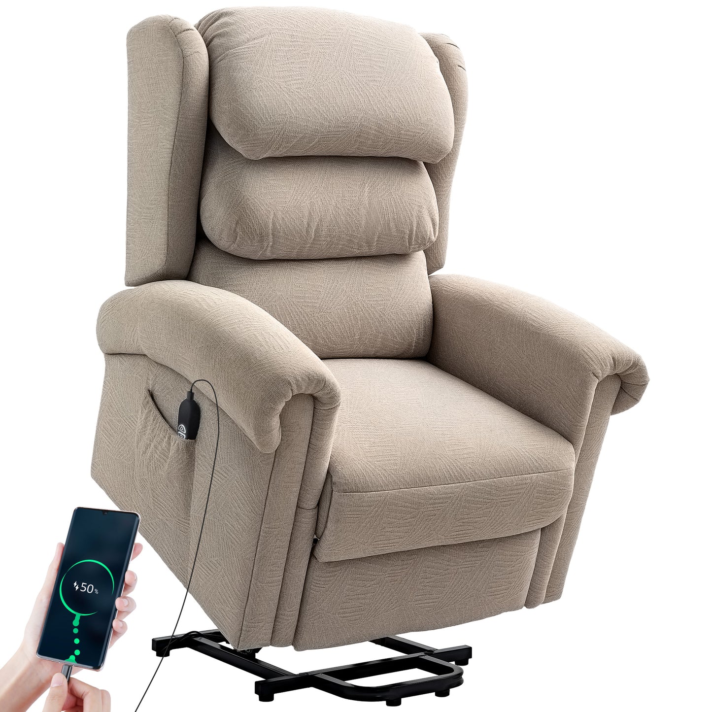 Power Lift Recliner Chair with Remote Control for Elderly