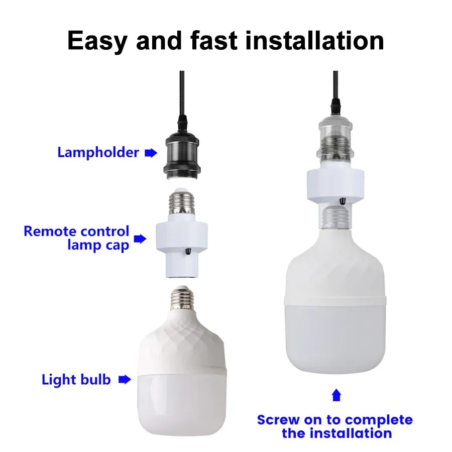 Infrared Smart Convertible LED Lampholder E27 AC85-265V with IR Remote Control Lazy People Must Have Convenience