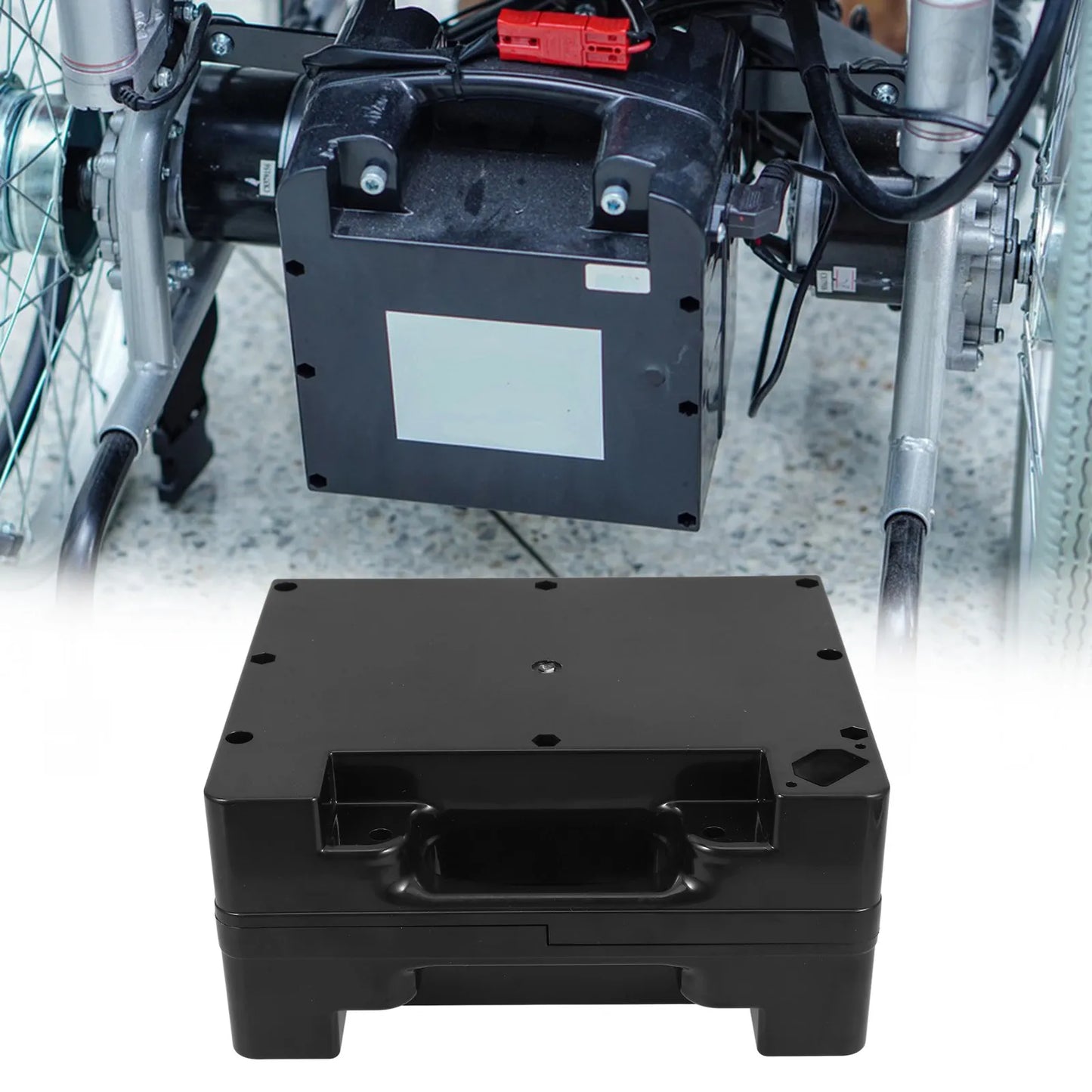 Plastic Wheelchair Container 24V Ready Fits Two 12V 12Ah Batteries Efficient Organization Robust Build for Power And
