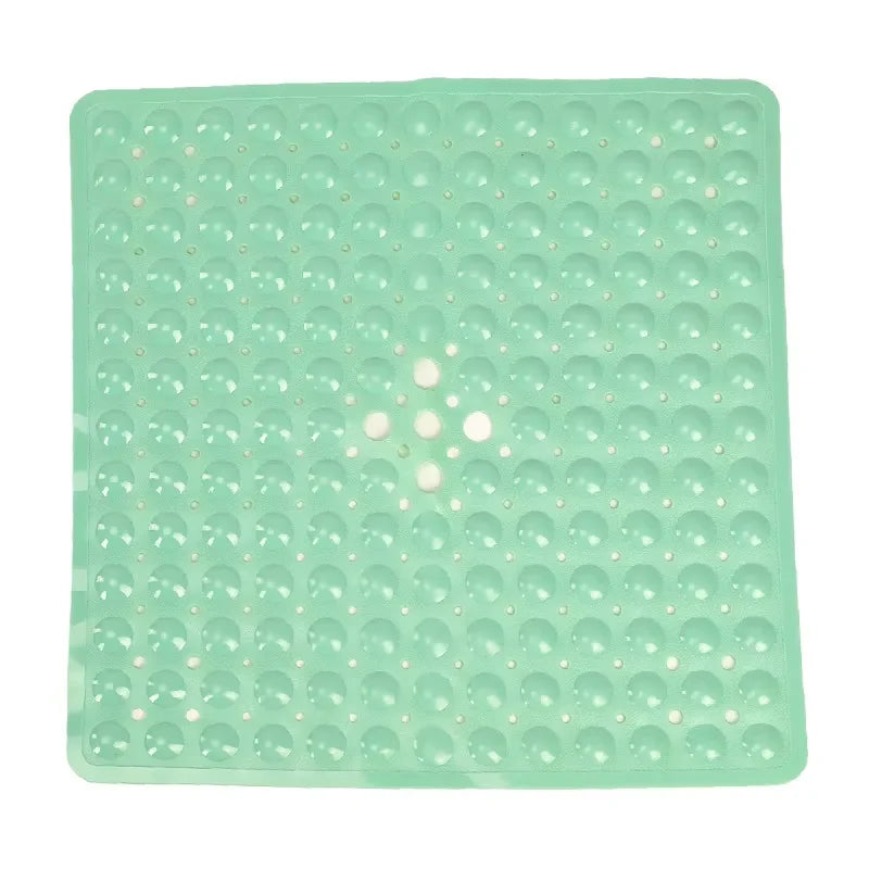 Square Bath Mat, Non-Slip Bath Mat with Suction Cups, Bath Mat, Drainage Holes, Machine Washable