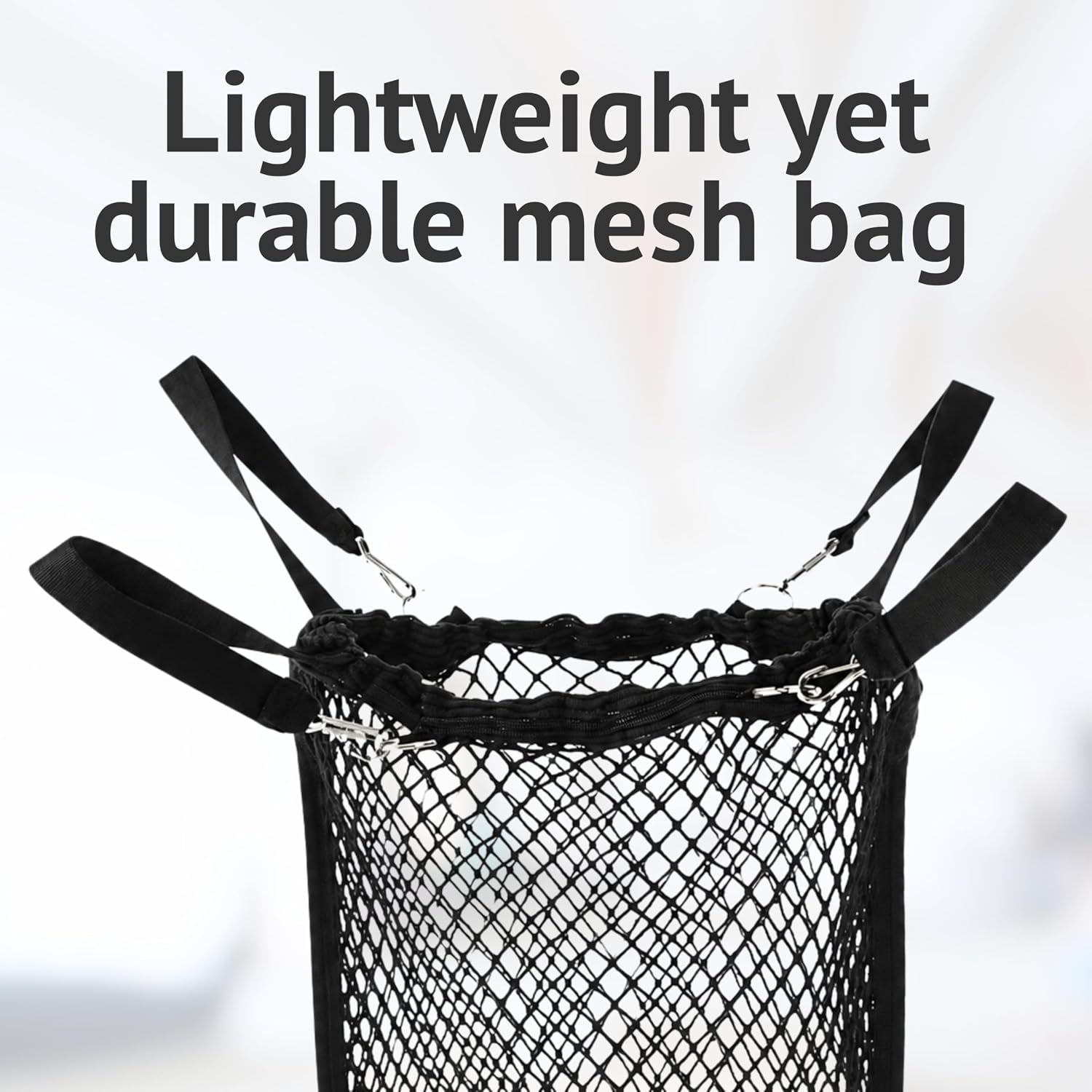 Net Bag for Walking Frames and Rollers, Large Easy Clip on Carrying Bag Attachment for Walkers, Mobility Aid for Elderly, Disabled and Handicapped Users