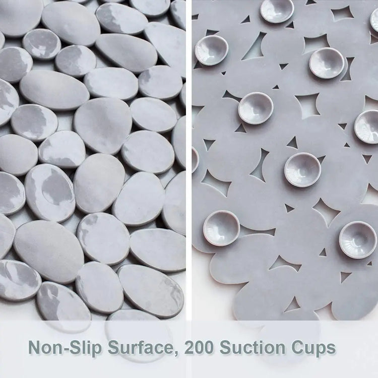 Non-Slip PVC Bathroom Mat with Suction Cups for Safety Waterproof Slip-Resistant Bathroom Floor Shower Mats Bathtub beside Mat