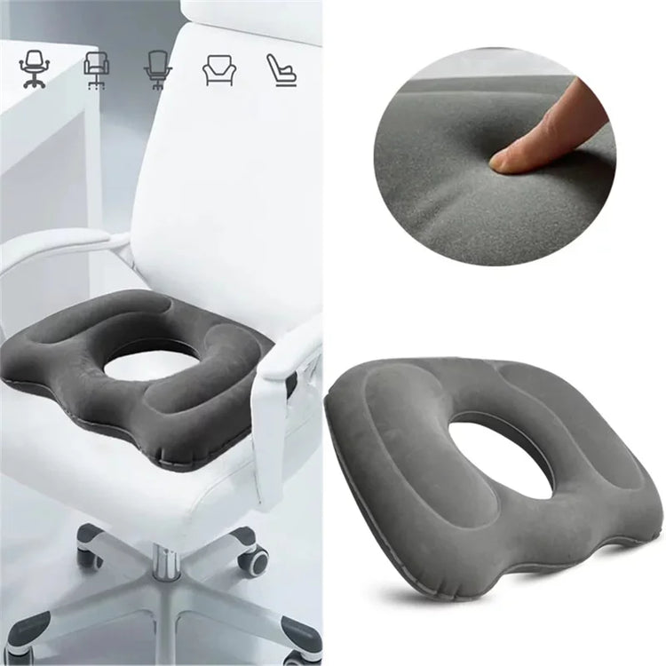 Inflatable Donut Seat Cushion — Adjustable Firmness