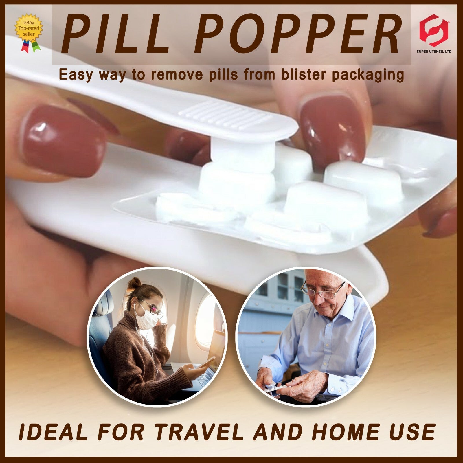 Pill Puncher Blister Pack Remover Disability Aids Tablet Popper